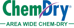 The logo for Area Wide Chem-Dry, featuring the green and blue brand name with a purple swoosh.