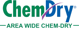 The logo for Area Wide Chem-Dry, featuring the green and blue brand name with a purple swoosh.