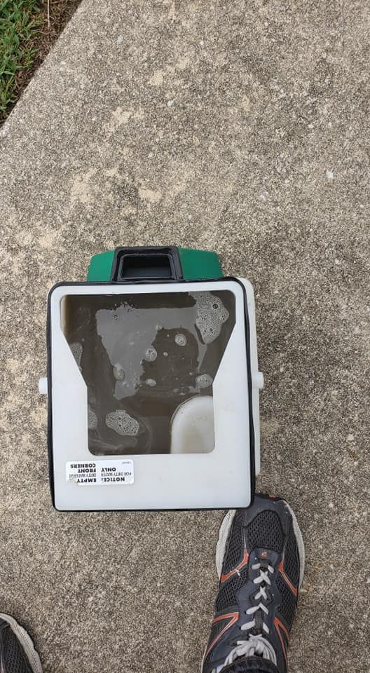 All the liquid dirt from vacuum