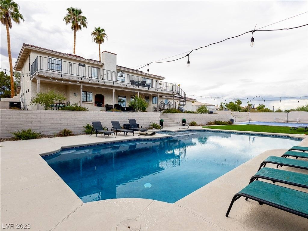 Luxury house with pool cloudy
