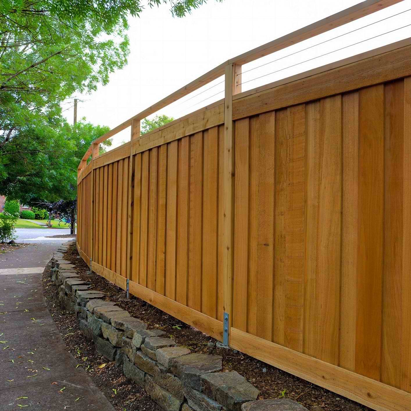 picture of well-built wood fence