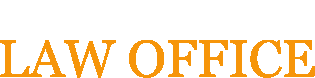 The words "LAW OFFICE" in a bold, gold-colored serif font against a white background.