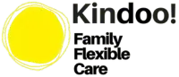 the kindoo logo with a yellow circle