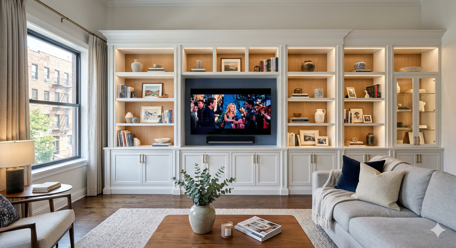 Custom wall units by Champion Home Remodeling in the Bronx, NY