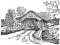 chamberlain mill covered bridge in lyndonville vermont
