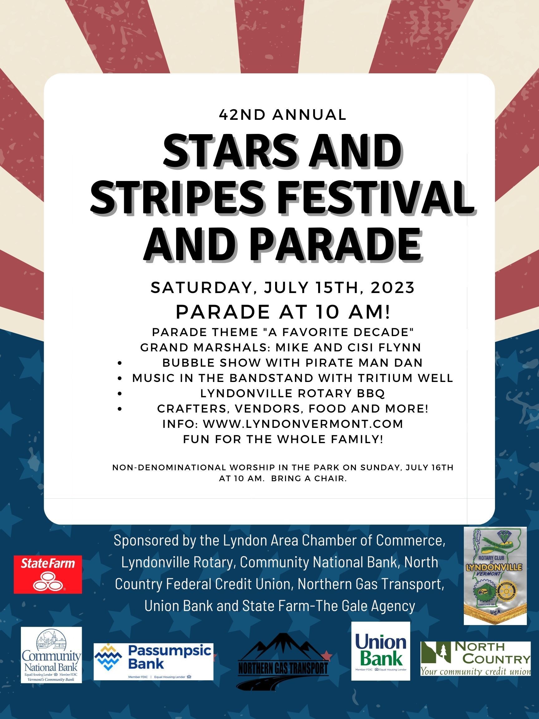 Lyndon, Vermont Stars and Stripes Festival Flyer