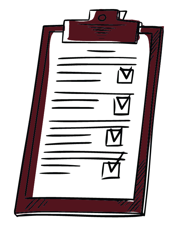 Person filling out paperwork