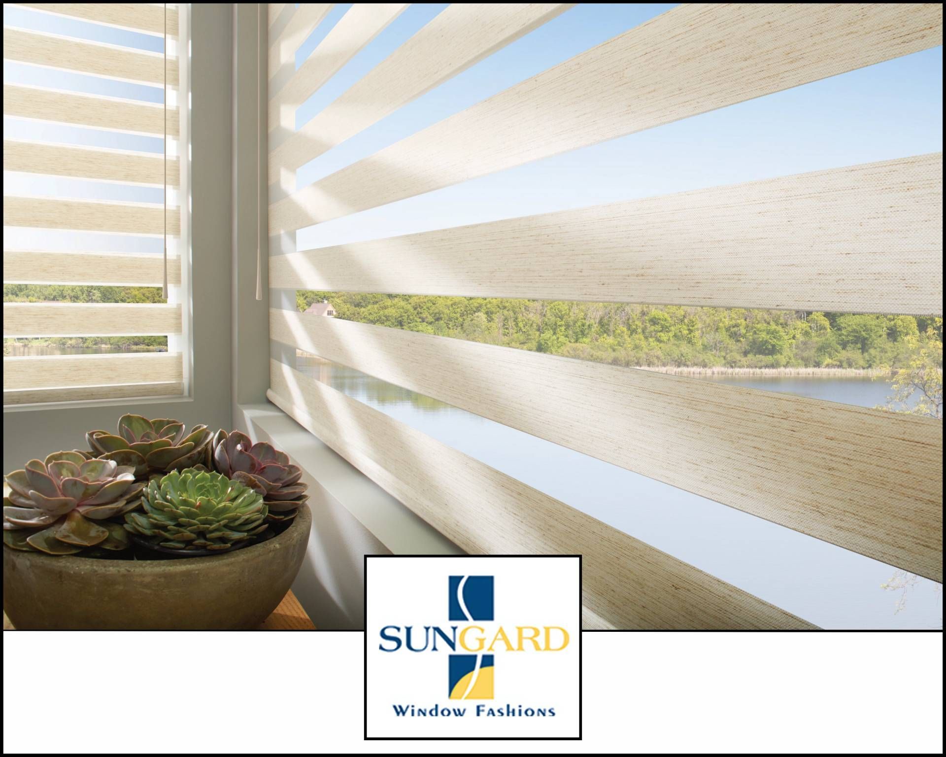 Hunter Douglas Designer Banded Shades near Peoria, Illinois (IL)