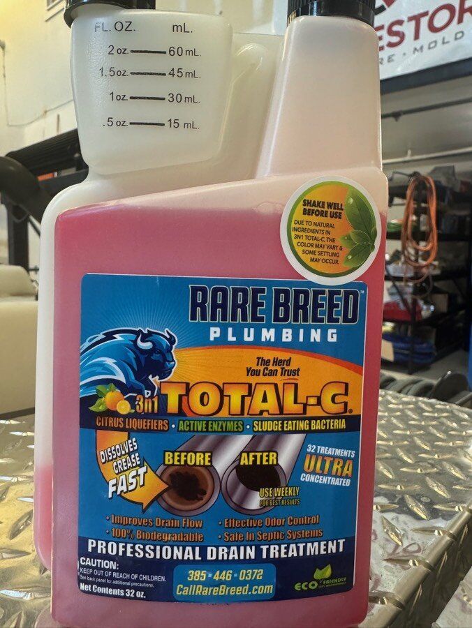 Rare Breed 3n1 Total-C enzyme drain treatment bottle
