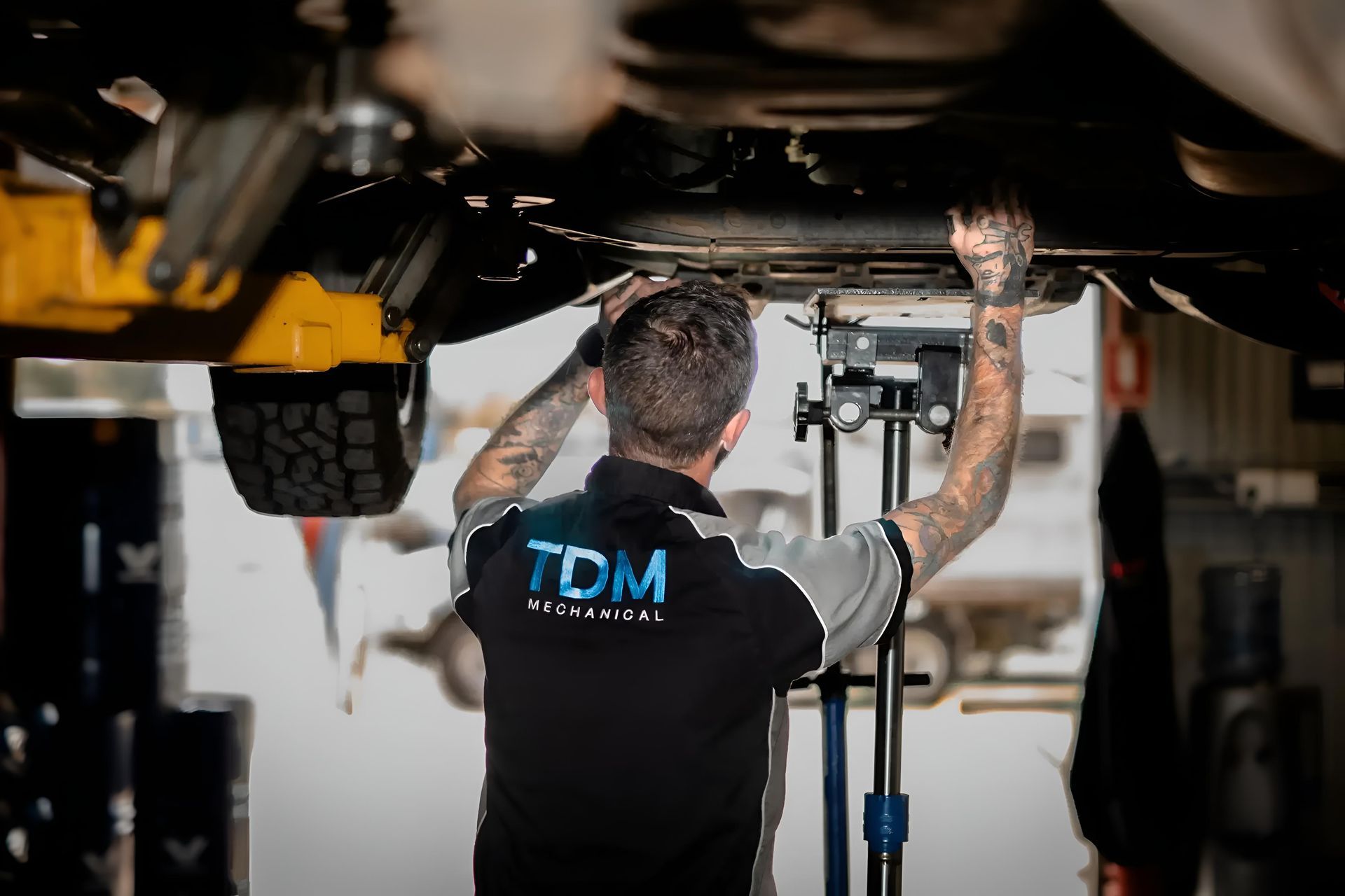 Mechanic Working on a Vehicle