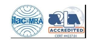 Un logotipo para una empresa que está acreditada