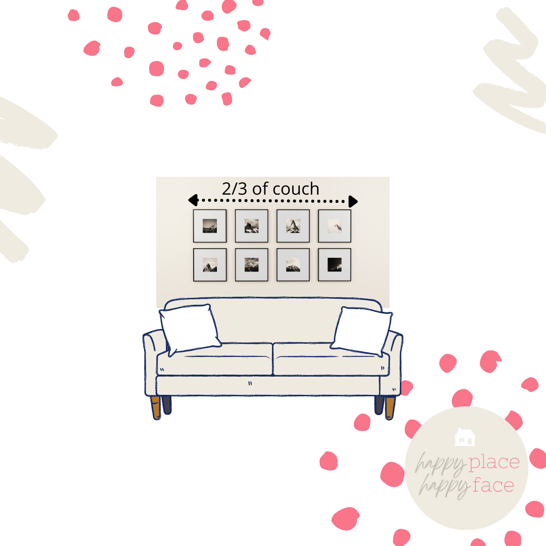 Artwork size recommendation above furniture