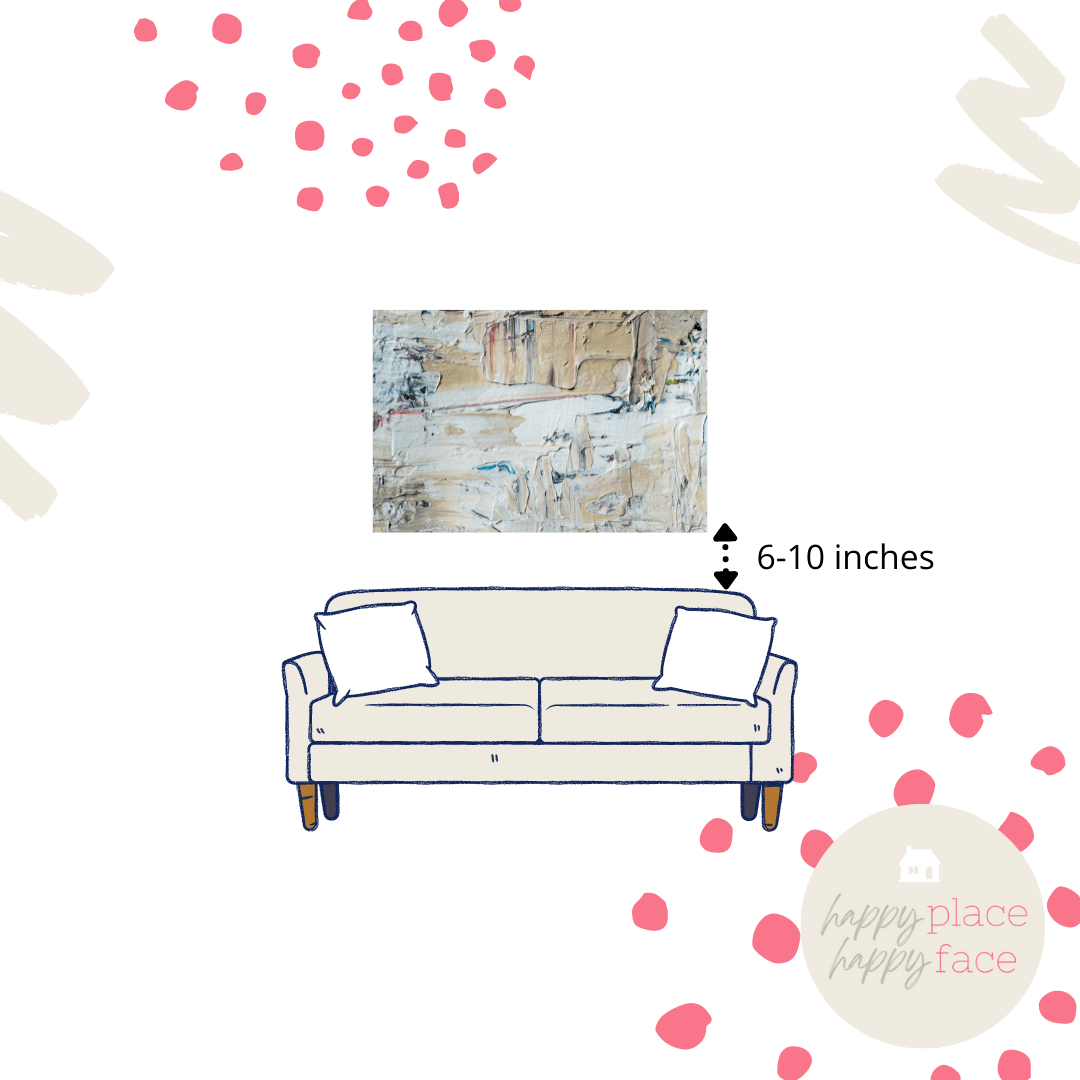Artwork height recommendation above furniture