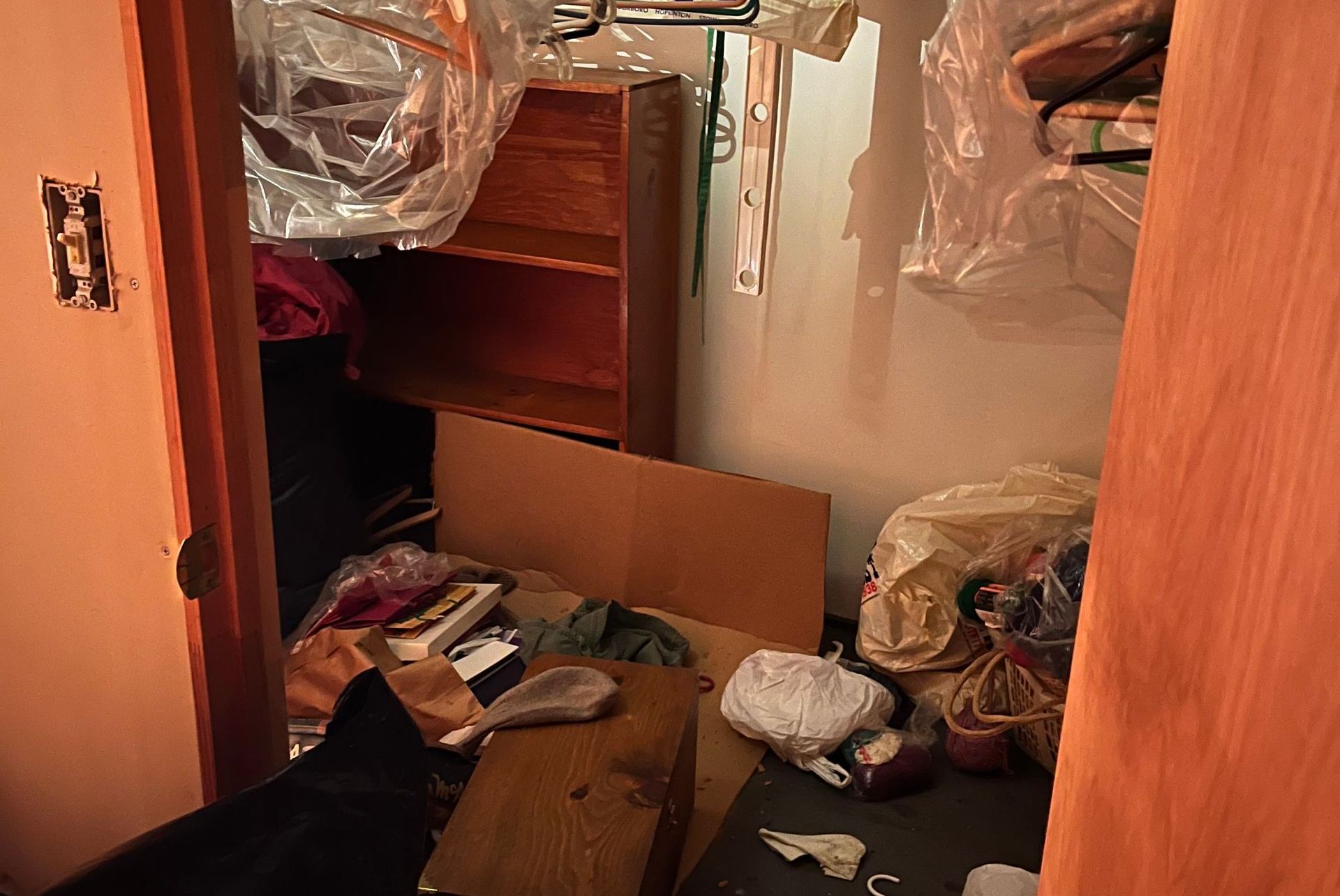 Closet at Inn in need of commercial junk removal in Concord NH | Junk in R Trunk