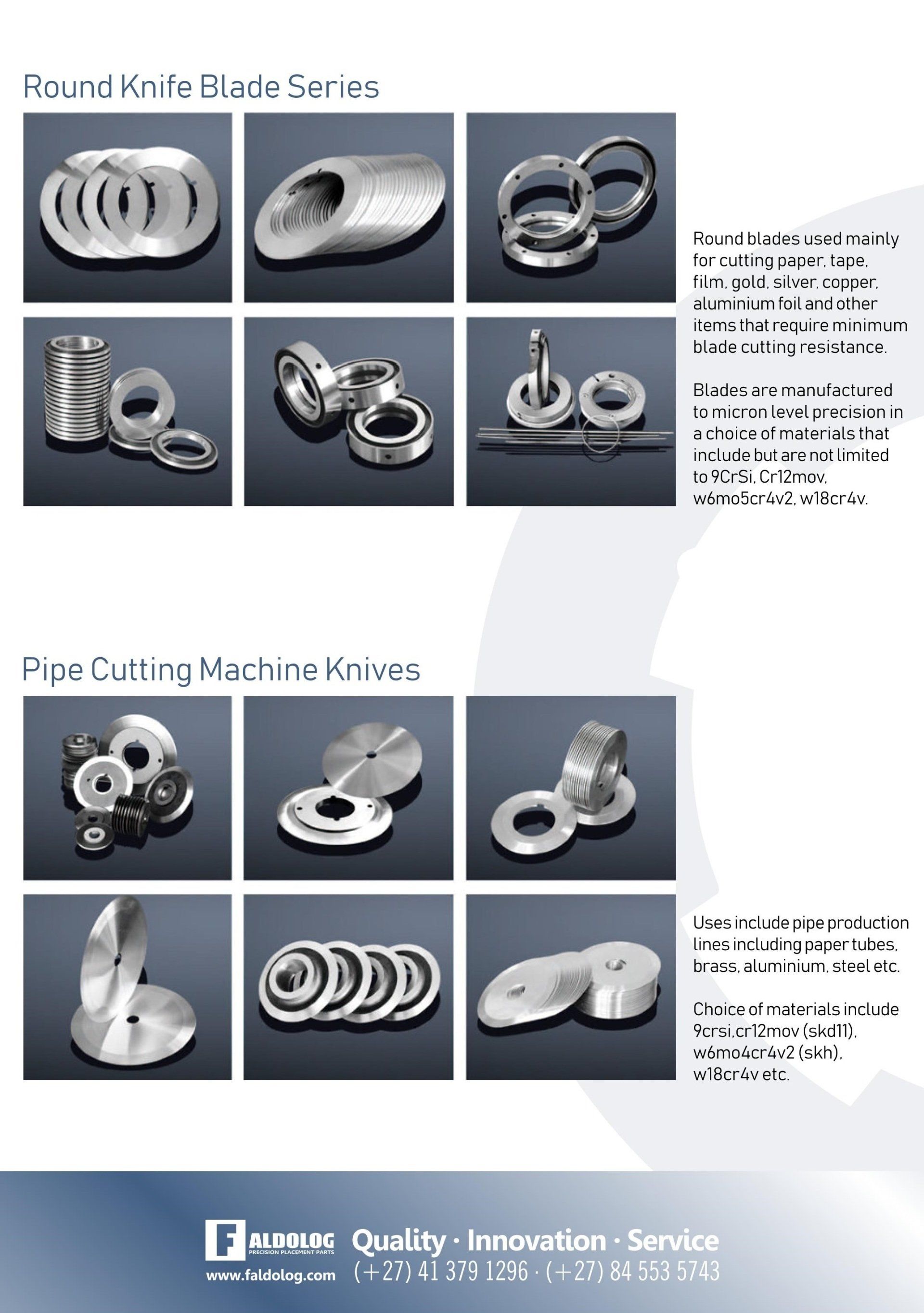 There are many different types of metal pieces in this brochure.