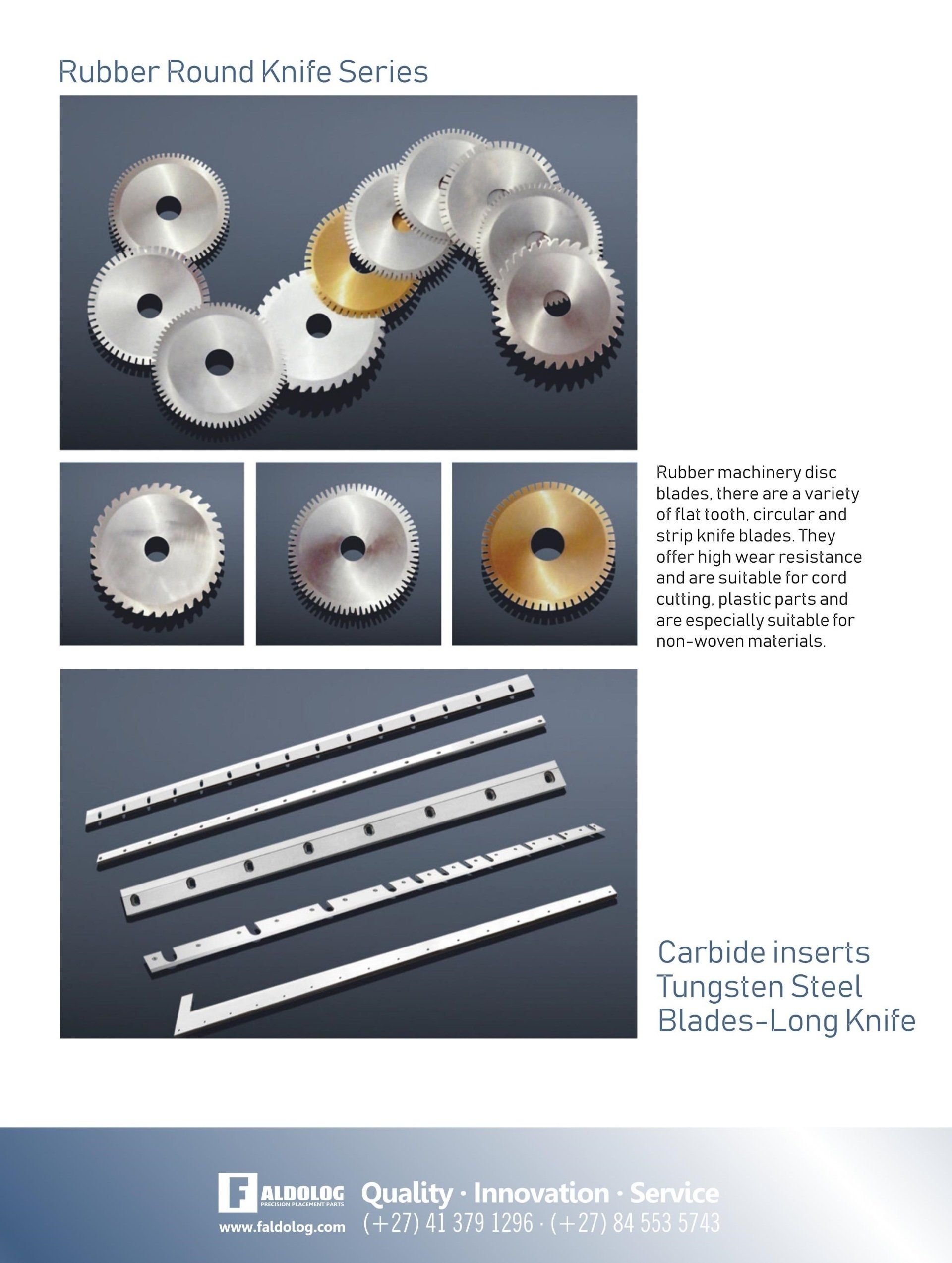 A brochure for various types of circular saw blades