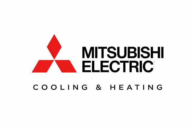 Mitsubishi Electric logo: Red diamond logo with the text 