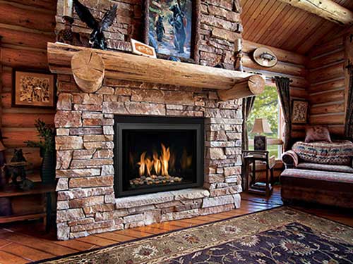 Fireplace & Barbeque Supply — Living Room Brick Fireplace in Sacramento, CA