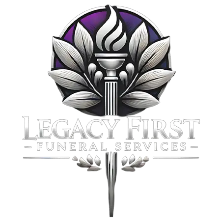 The logo for sample funeral home is shown on a white background.