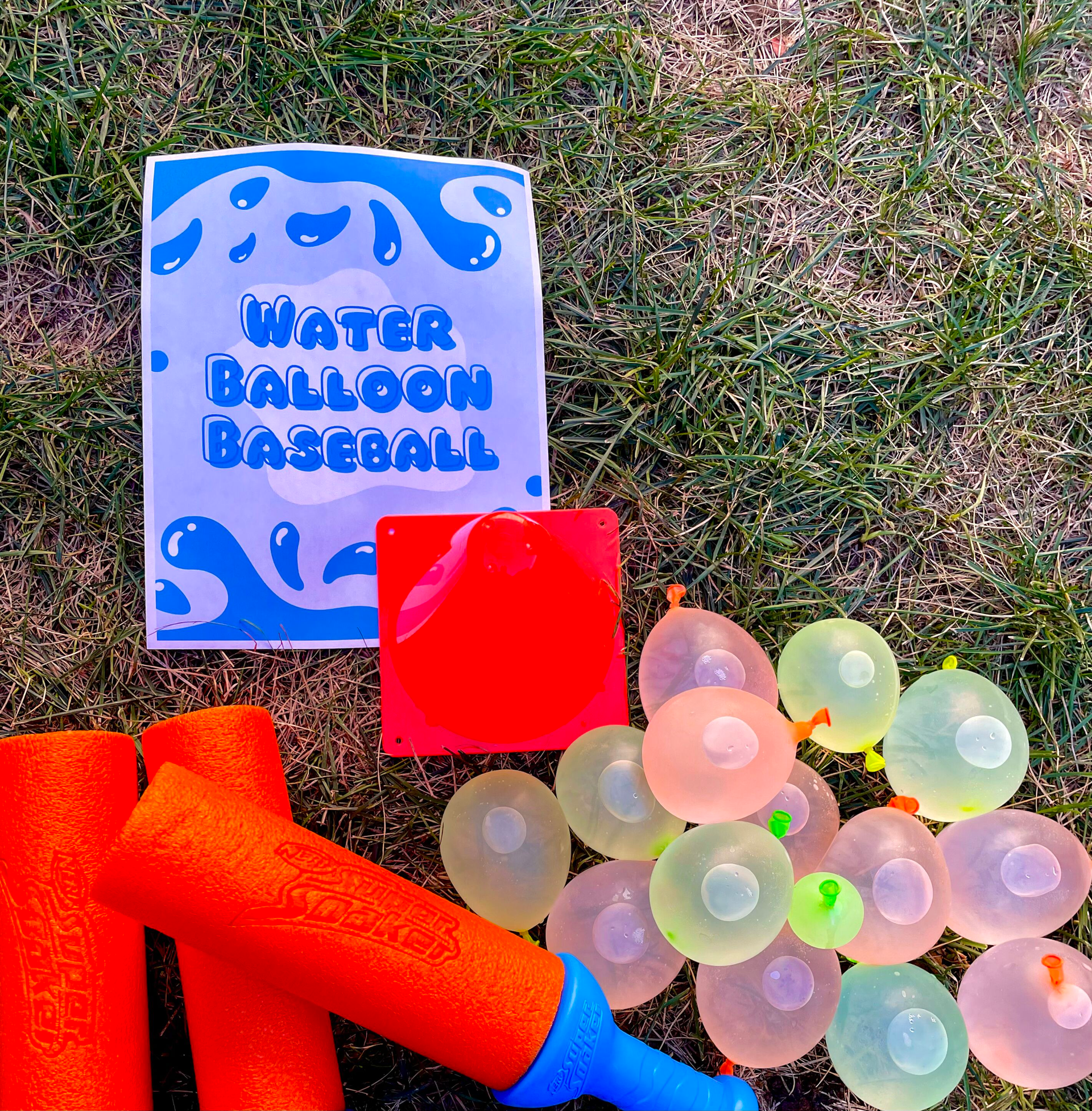 water balloon sign