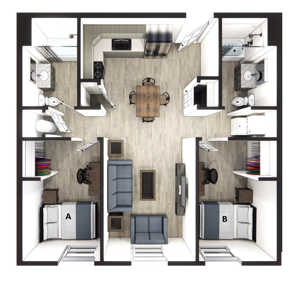 2b-1 floor plan