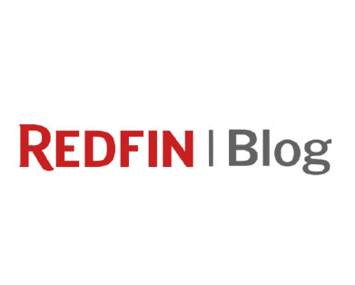 A redfin blog logo on a white background