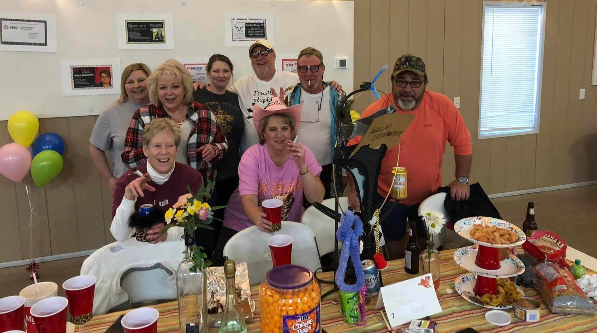 group of ahs members celebrating