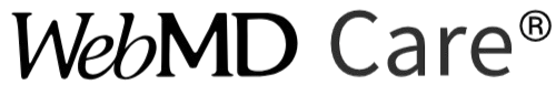 A close up of the webmd care logo on a white background