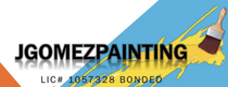 A logo for jgomezpainting shows a brush with yellow paint on it