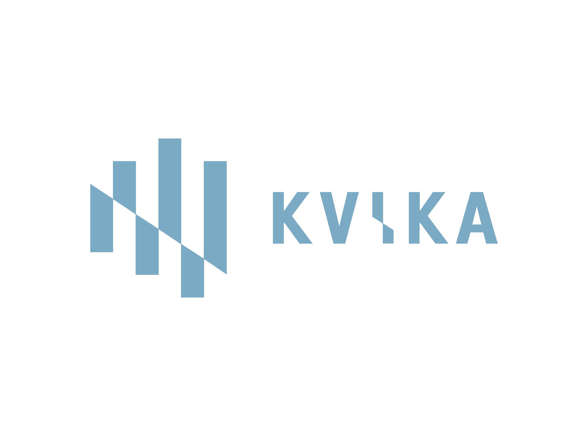 Blue logo with stylized bars, "KVLKA" text.