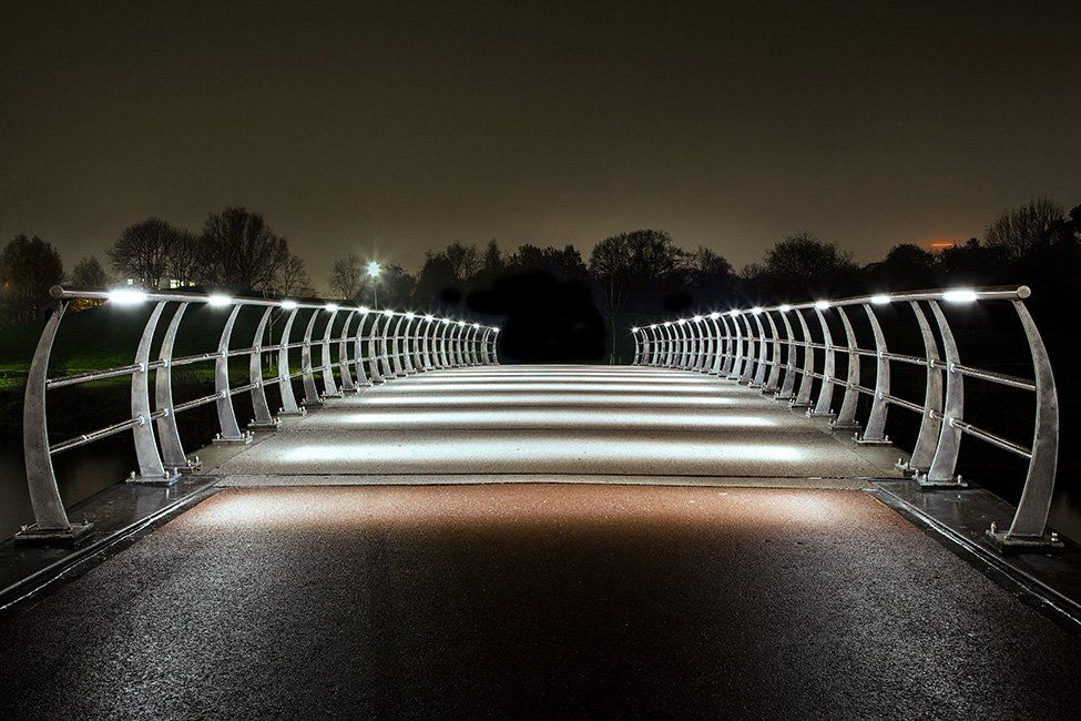 Bridge in Leeuwarden. Brug by het Rengerspark in Leeuwarden