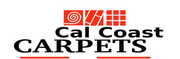 Cal Coast Carpets logo with red and white graphic and black text.
