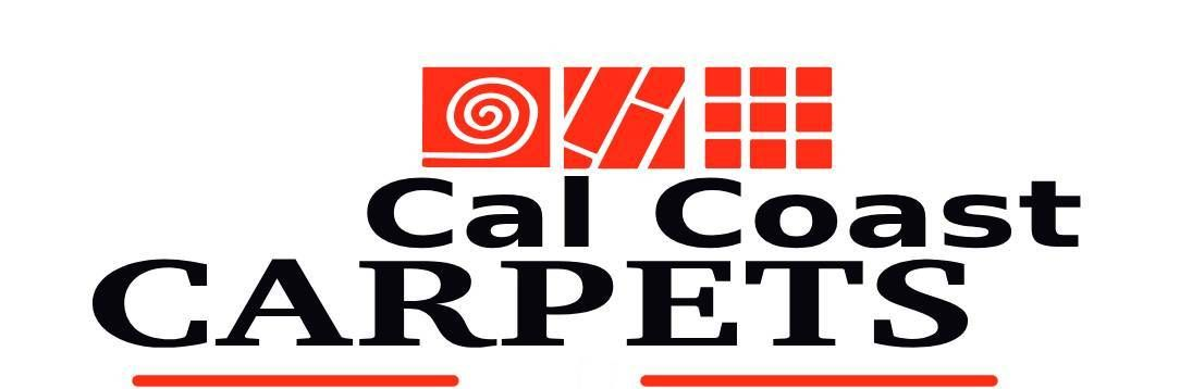 Cal Coast Carpets logo with red and white graphic and black text.