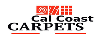 Cal Coast Carpets logo with red and white graphic and black text.