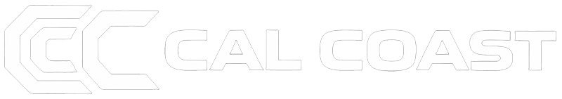 Cal Coast logo with white graphic and white text.