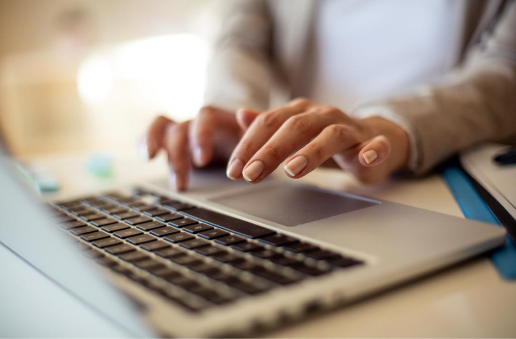 Person pointing at an IT graphic