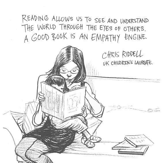 The empathy-building power of reading beautifully illustrated for us by Children's Laureate, 2015 - 2017, Chris Riddell.