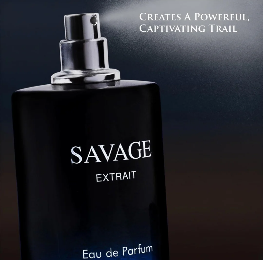 A bottle of savage extrait eau de parfum spray
