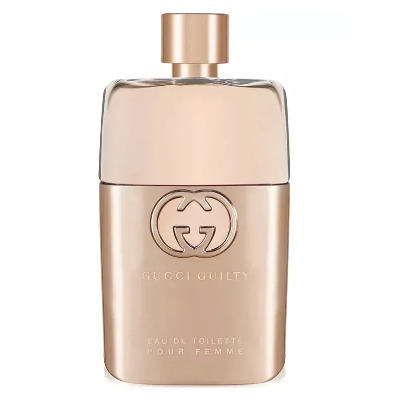A bottle of gucci guilty eau de toilette for women