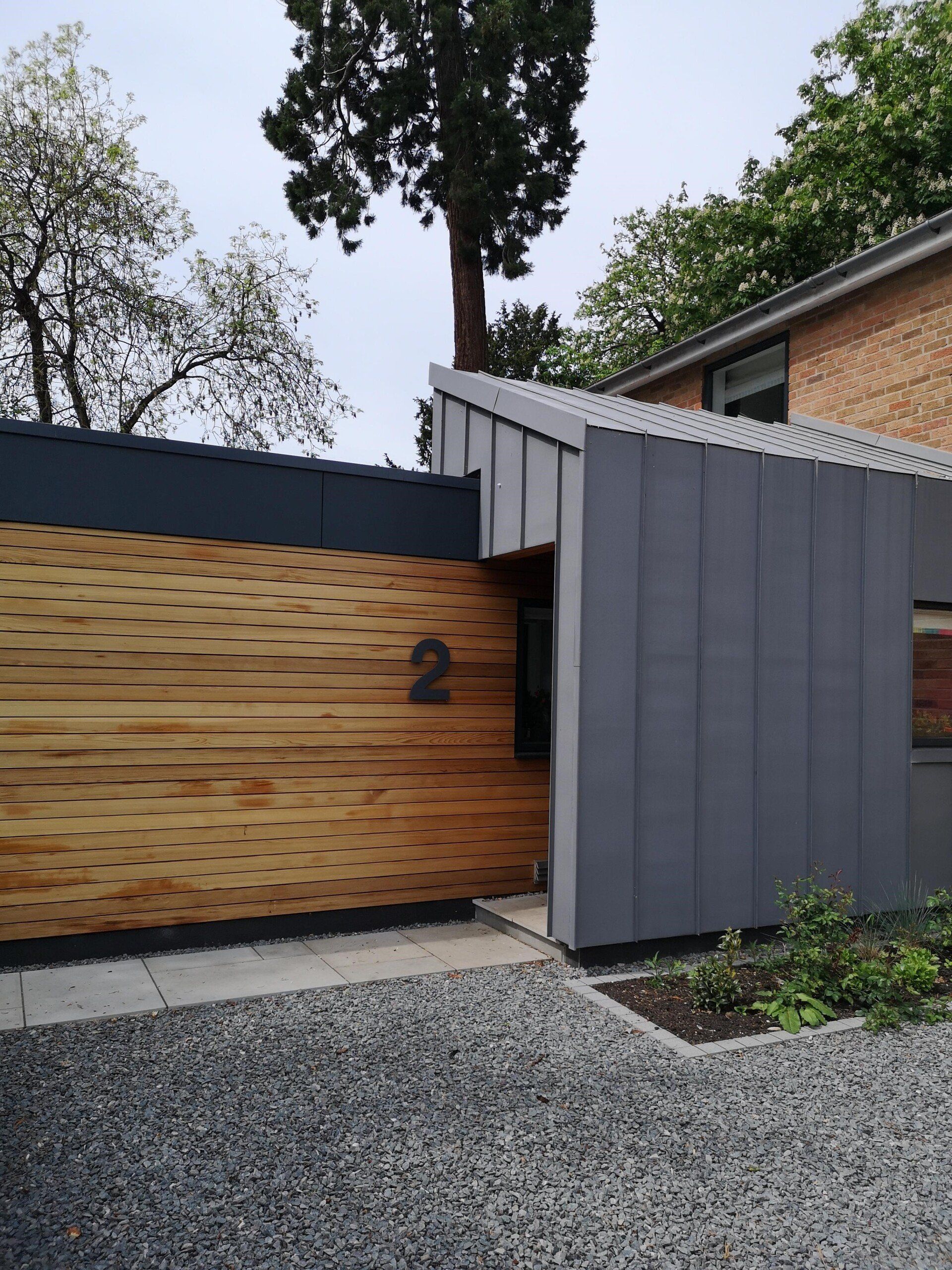 A house with the number 2 on the front of it