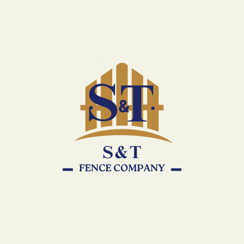 A logo for a fence company called s & t fence company.