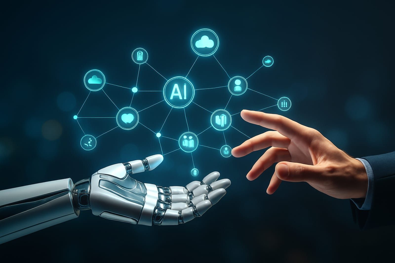 ai-generated-human-and-robot-hands-reaching-toward-each-other