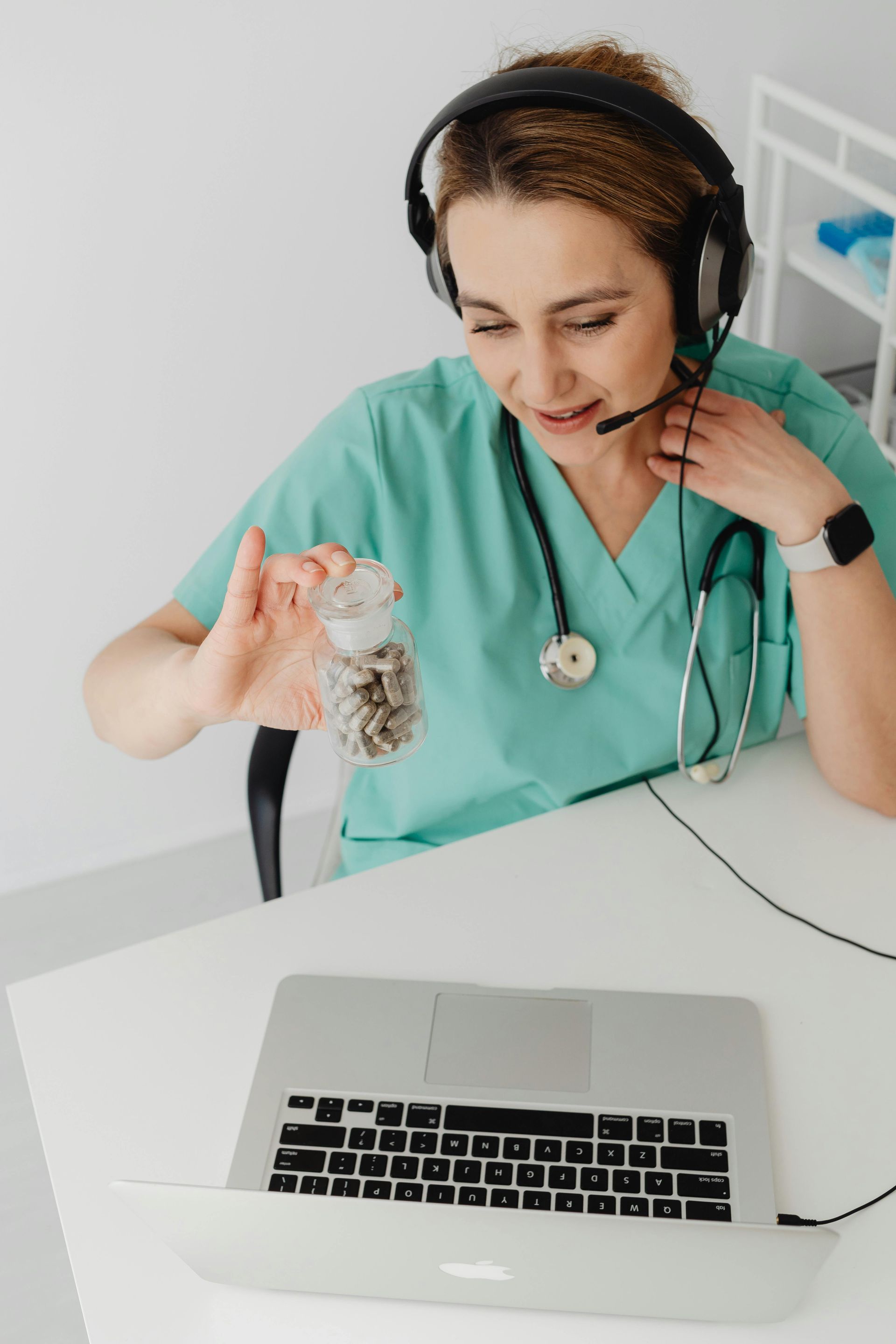 physician doing a virtual consultation