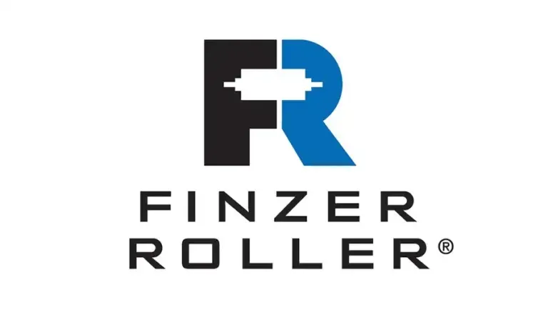 Logo for Finzer Roller. A black and blue 
