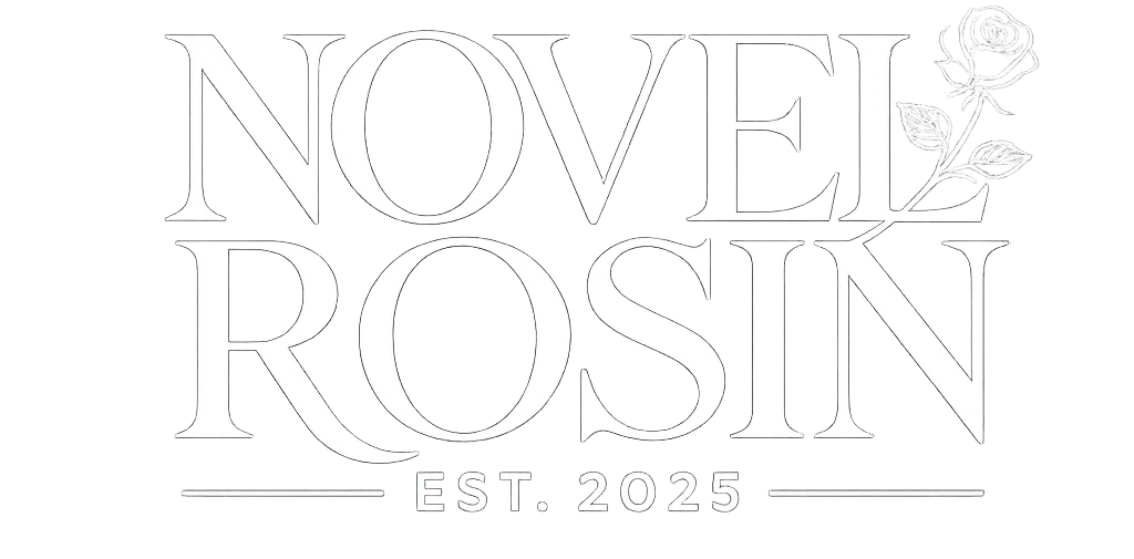 Di seguito il logo di Novel Rosin, un marchio con grafica floreale, fondato nel 2023.