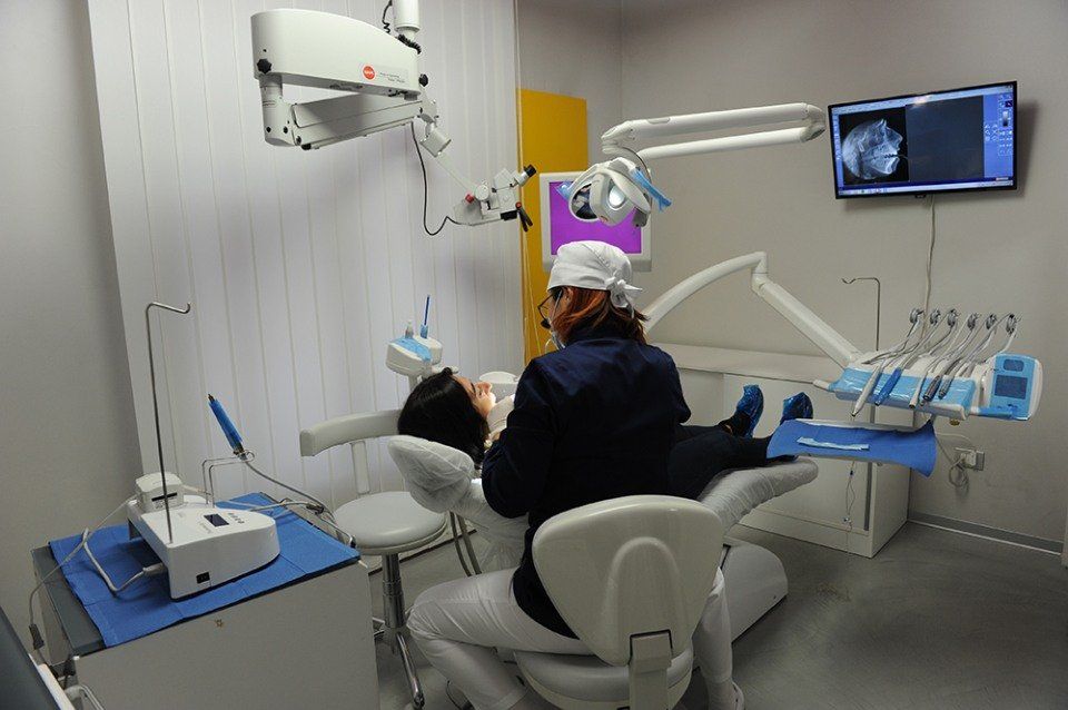 dentist during a patient examination