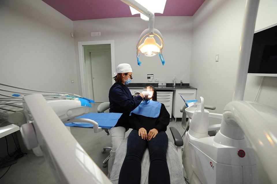 dentist examining a patient