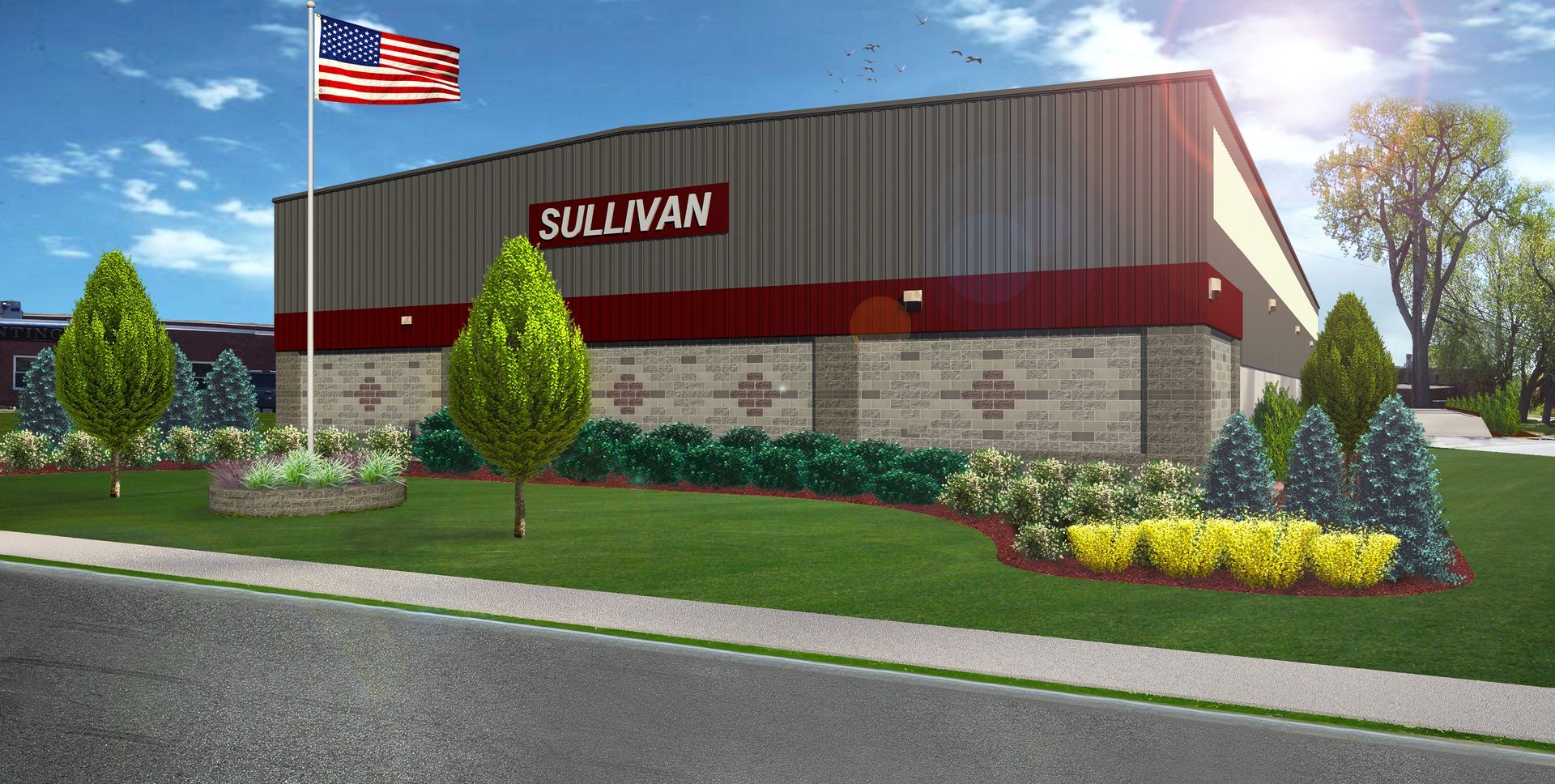 An artist 's impression of a building called sullivan