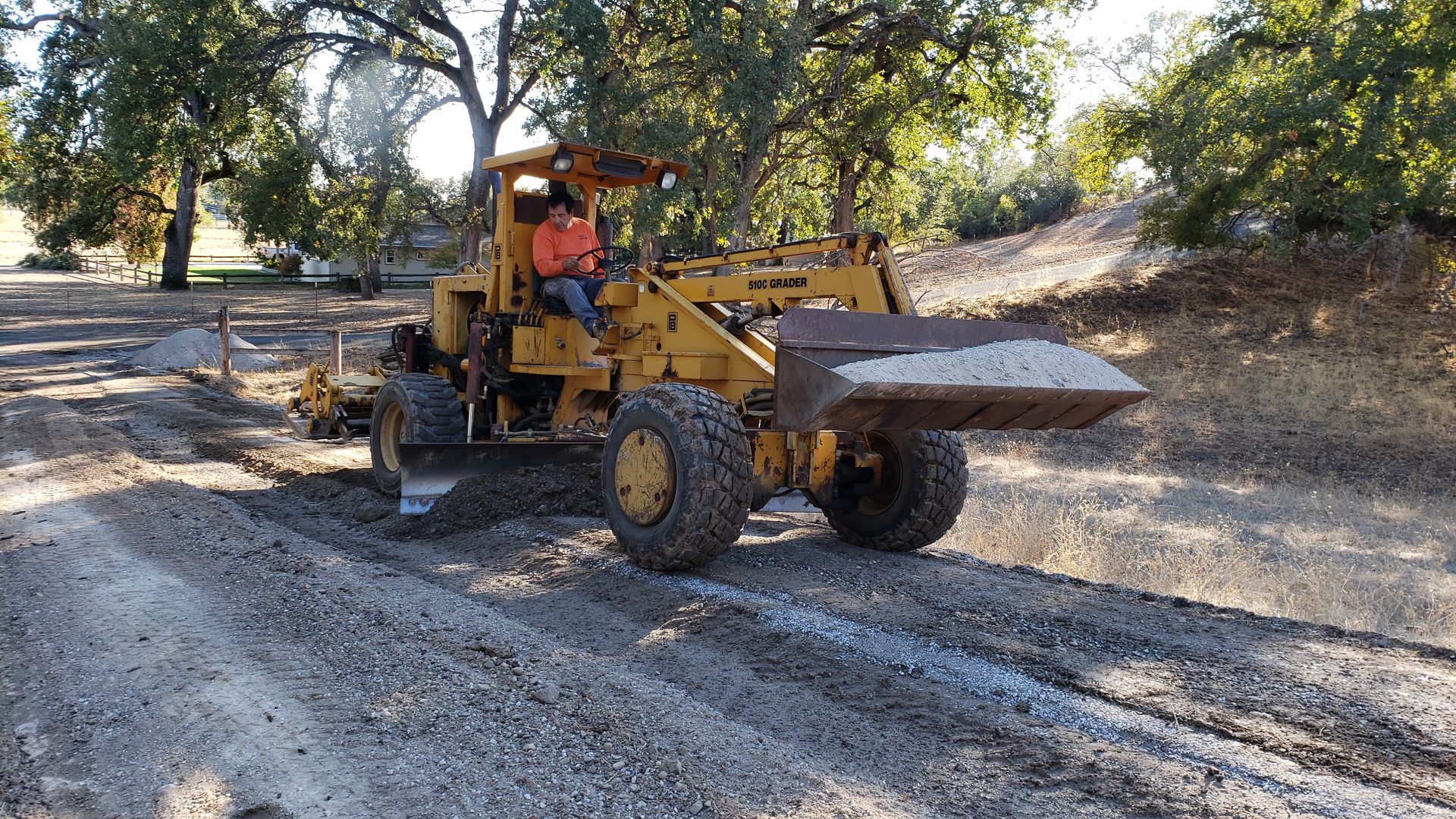road grading gravel driveway redding ca