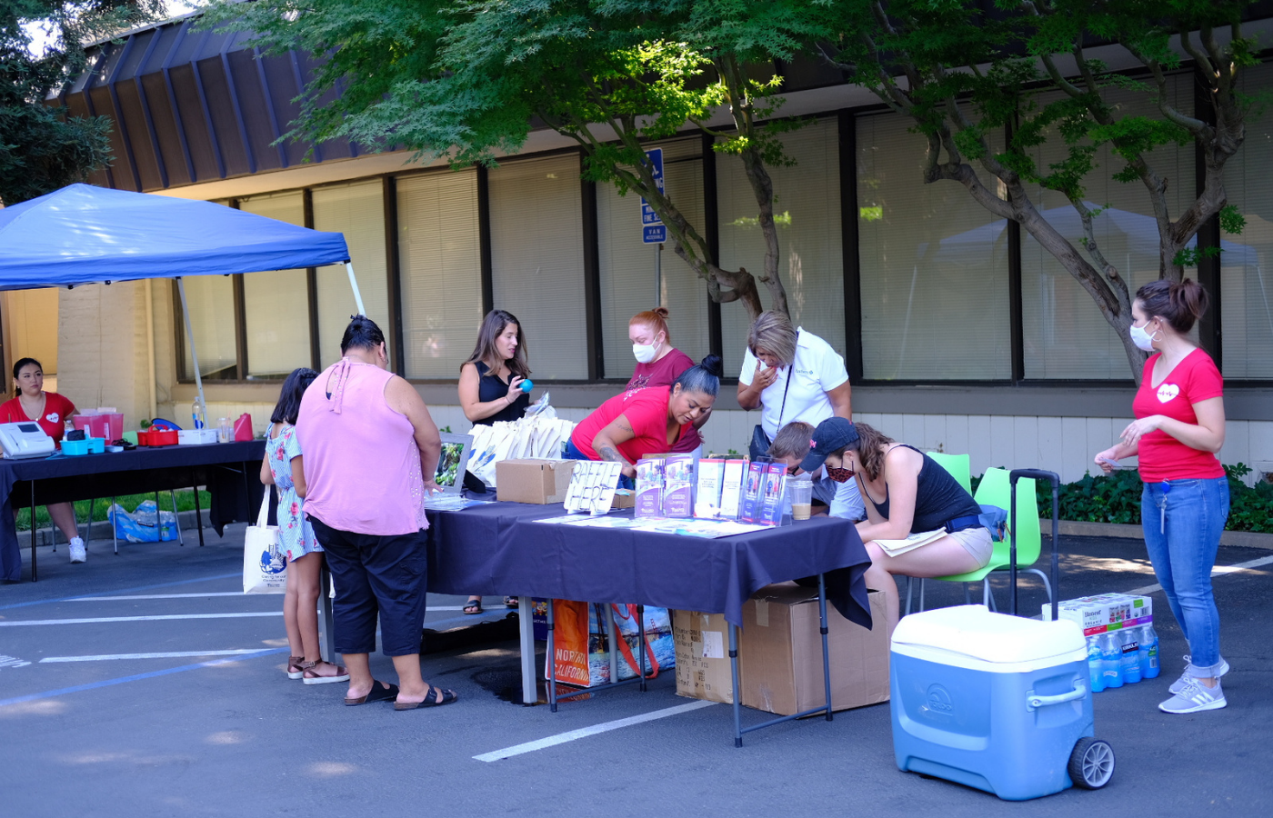 Volunteers at AllMed Summer Health Fair and Blood Drive in Sacramanto